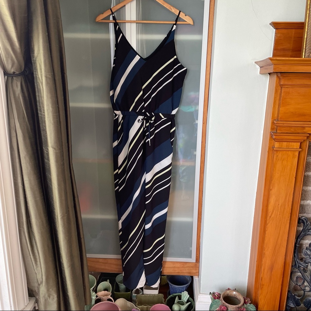 TOPSHOP striped tank top jumpsuit size 2, like new